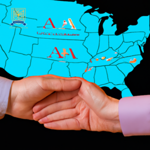 An image of two hands clasped together, one representing a state government and the other a long-term care insurance provider, symbolizing a partnership