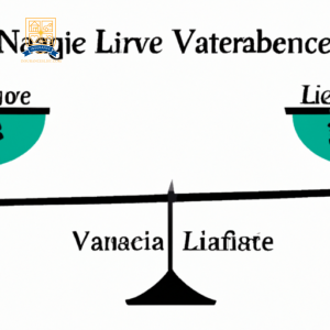 An image of a scale balancing with one side showing benefits of variable life insurance (such as potential for high returns) and the other side showing drawbacks (such as market risks)